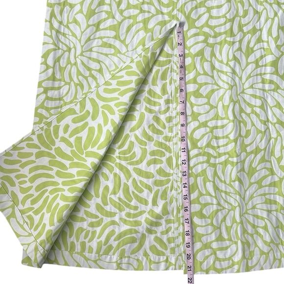 SKFK Gabriela Sleeveless Maxi Dress Green White Front Slit Size 6 Reg. $199 - Picture 9 of 14